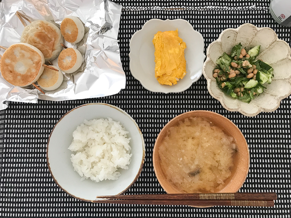 低脂質な昼ごはん かまぼこや納豆