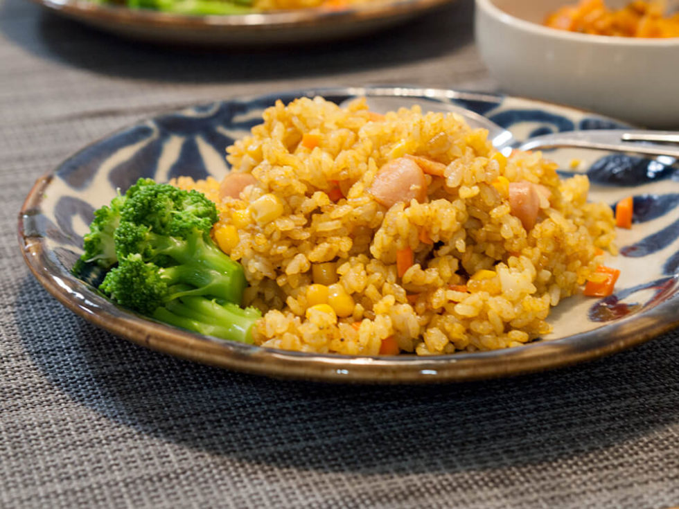 スパイシーヤギカレーライスピラフのレシピ