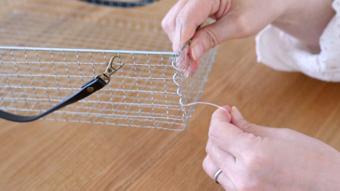 100均DIY 焼き網で作るワイヤーバスケット補強方法